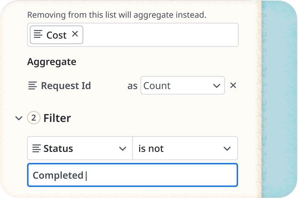 Filtering and exploration interface